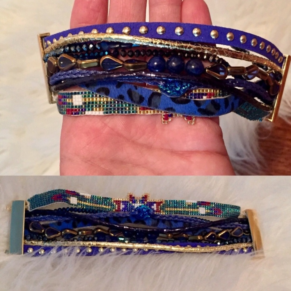Cobalt Rivet Bracelet - Picture 4 of 4